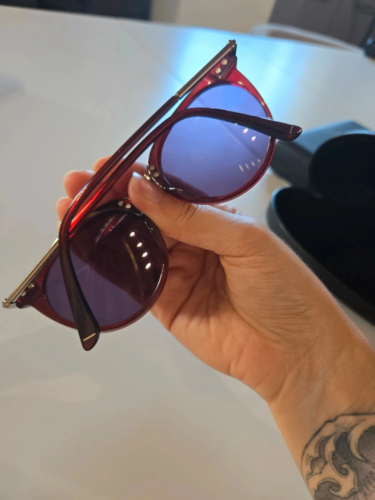 Gafas lukkas doradas y rojas estilo retro pin up vintage categoría 3 – photo 5
